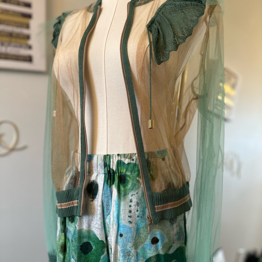 Chic Green Sheer Top